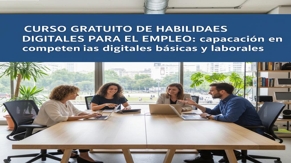 Curso Gratuito de Habilidades Digitales para el Empleo: capacitación en competencias digitales básicas y laborales