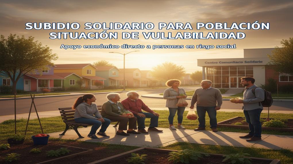 Subsidio Solidario para Población en Situación de Vulnerabilidad: apoyo económico directo a personas en riesgo social
